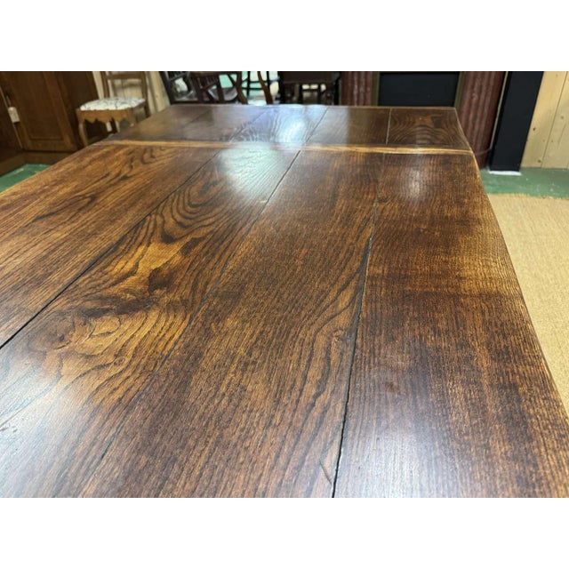 Late 19th Century English Monastery Table with Extensions in Elm and Oak For Sale - Image 9 of 18