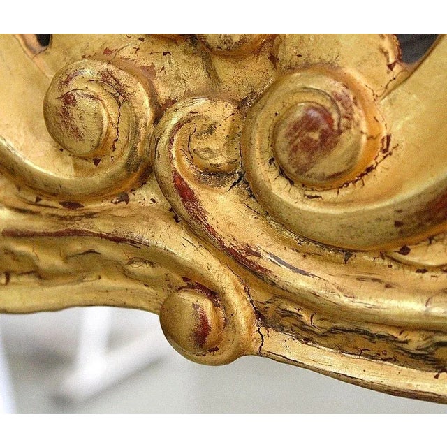 Small Antique Louis XVI Style Gilded Wood Mirror For Sale - Image 9 of 18