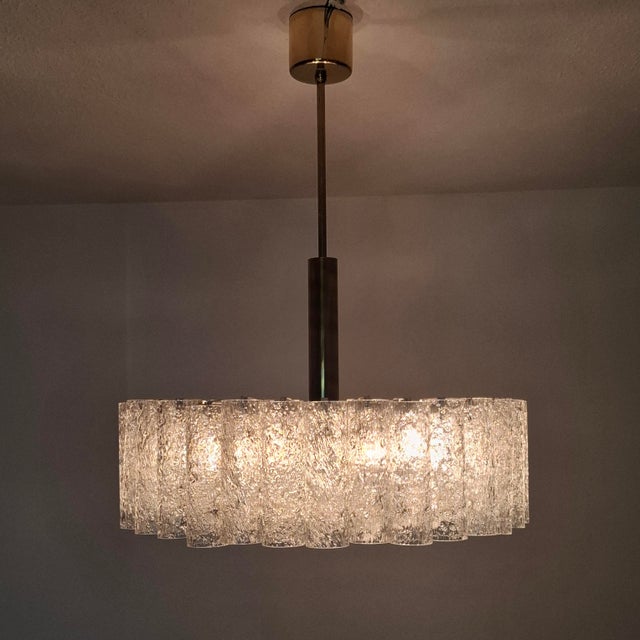 Chandelier with 32 Glass Tubes from Doria Leuchten, Germany, 1960s For Sale - Image 4 of 13