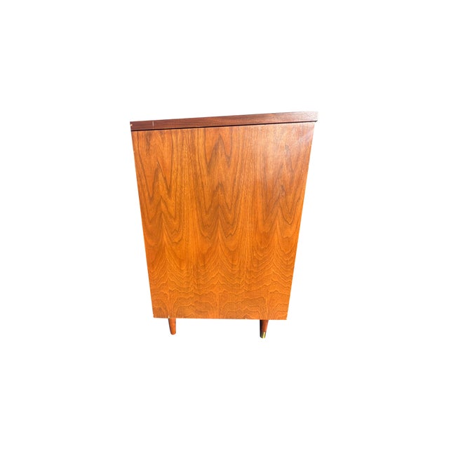 Mid Century Modern Vintage Lowboy Long Dresser With Brass Hardware For Sale - Image 9 of 9
