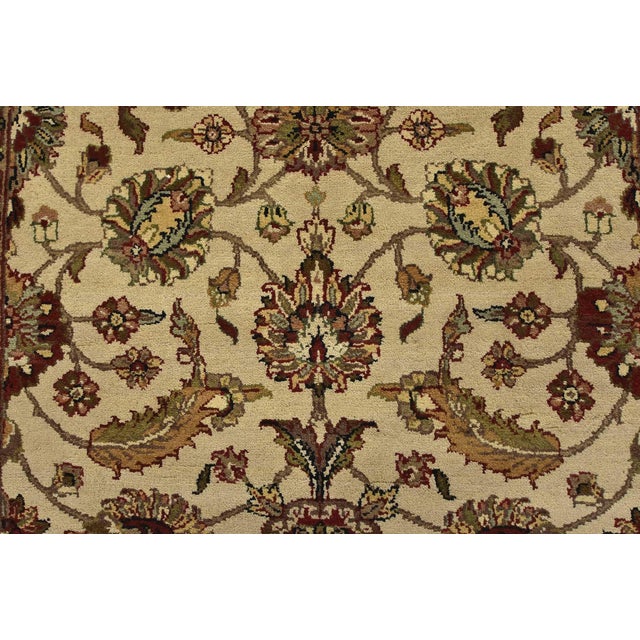 Agra Runner 4′ X 12’1” Beige Wool Traditional Hand-Knotted Oriental Rug For Sale - Image 9 of 13