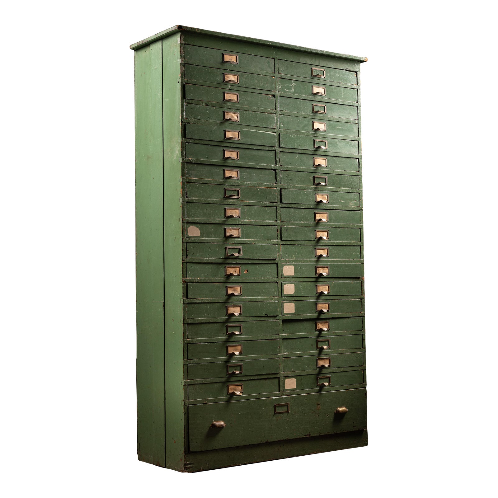 1940s 37 Drawer Small Parts Cabinet in Green | Chairish, image size:1600x1600