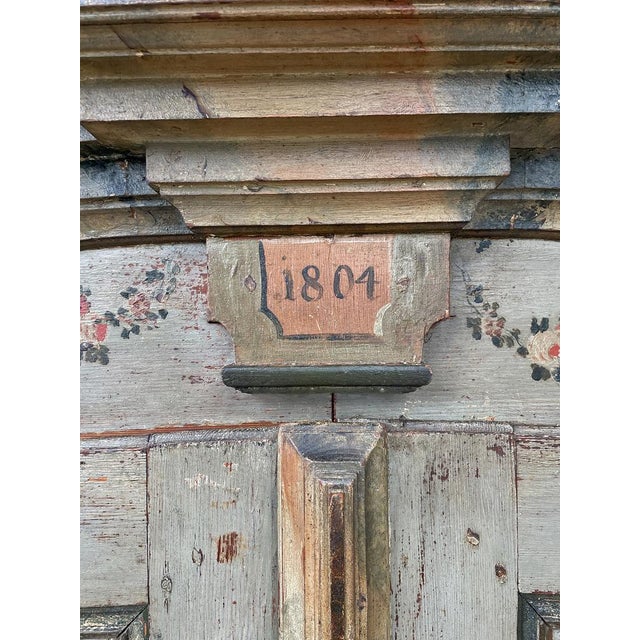 Blue Painted 2-Door Wardrobe, 1804 For Sale - Image 8 of 18