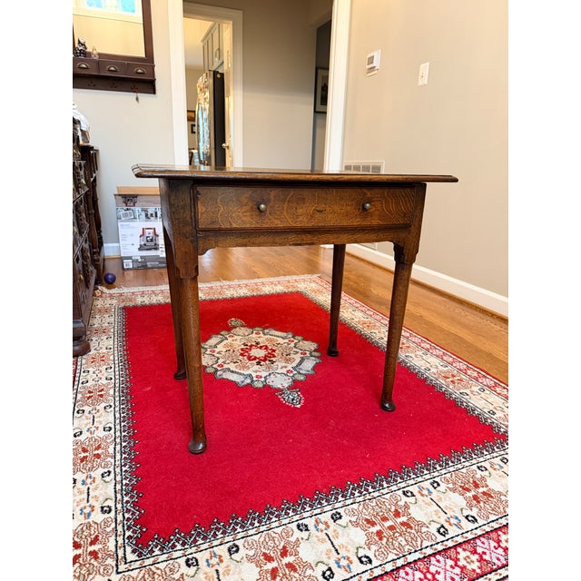 18th Century Georgian Oak Side Table For Sale - Image 9 of 11