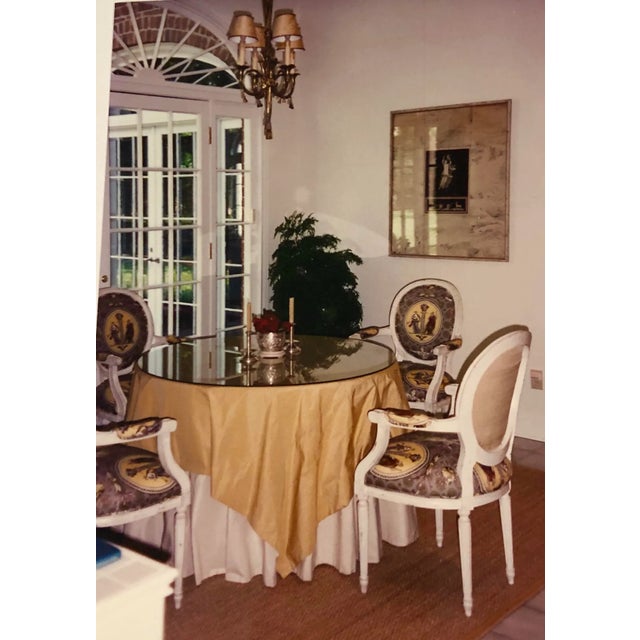 Wood 1980s Set of 2 Armchairs in the Style of Louis XVI For Sale - Image 7 of 9