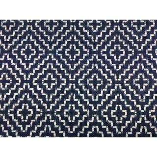 Remnant Schumacher Soho Weave Geometric Upholstery Fabric For Sale