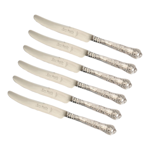 Set of 6 English Sterling Pastry Knives