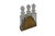 This antique three-bottle perfume vanity set is a spectacular example of early 20th-century decorative art, featuring...