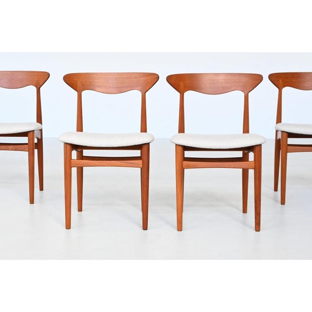 1960s Dining Chairs in Teak attributed to Christian Linneberg, Denmark, 1960s, Set of 6 For Sale - Image 5 of 18