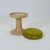 Beige / green vintage stool by Isoklepa - space age stool - Tulip Stool - Vintage Upholstered Plastic Stool - Germany,...