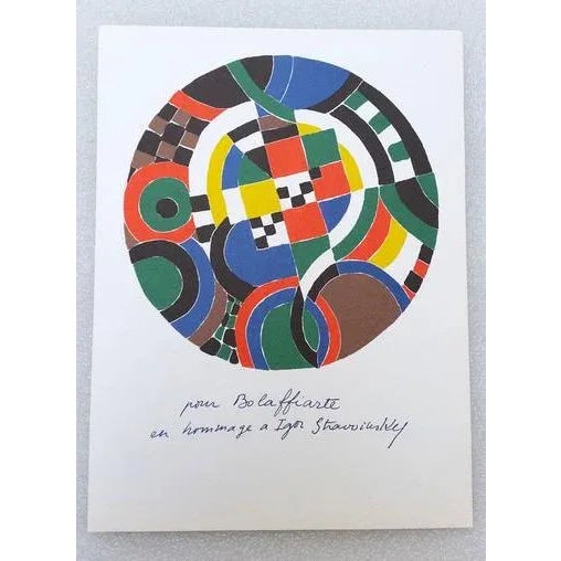Sonia Delaunay (after) Euterpe, Tribute to Igor Stravinsky Photolithograph (7 colors), 1994. Numbered 1238/5000. Publisher...