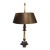 Mid-20th Century French Tole Shaded Cast Iron & Brass Table Lamp For Sale