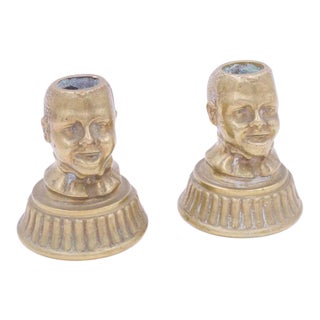 Circa 1880 Similar Brass Match Strikes, a Pair For Sale