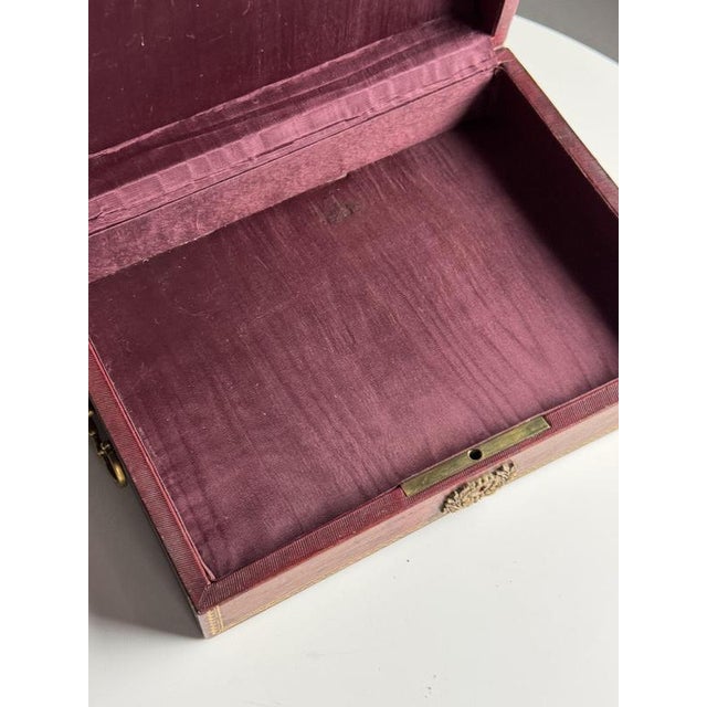 Red Red Leather Jewelry Box For Sale - Image 8 of 16