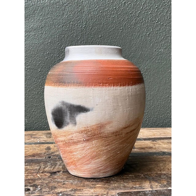 Vintage Studio Pottery Burnished Ceramic Vase For Sale - Image 11 of 15