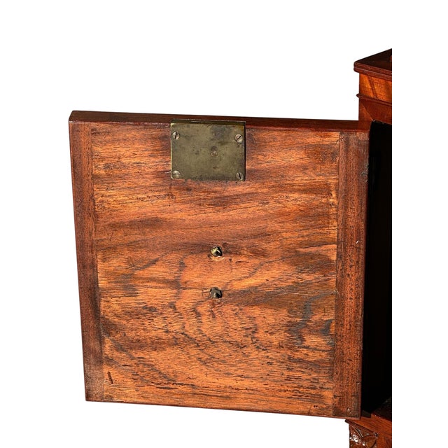 Antique Federal Mahogany Mid Atlantic Dining Server Zinc Lined Bottle Drawer For Sale - Image 11 of 12