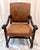 Brown 20th Century Louis XIII Style Tooled Leather Os De Mouton Armchair For Sale - Image 8 of 14