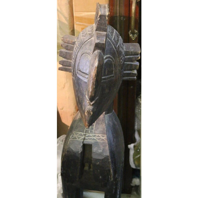 Tribal Ethnographic African Nimba 'Joy of Living' Shoulder Mask Headdress Guinea For Sale - Image 3 of 11