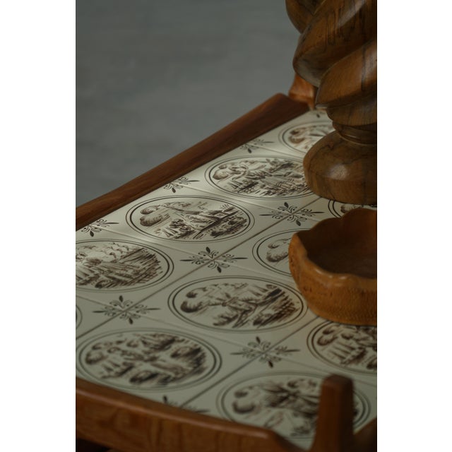 Danish Modern Serving Trolley with Tile Top by Henning Kjærnulf, Denmark, 1960s For Sale - Image 13 of 18