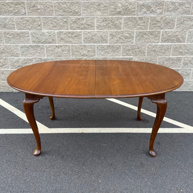 Vintage Stickley Traditional Queen Anne Solid Cherry Oval Extension