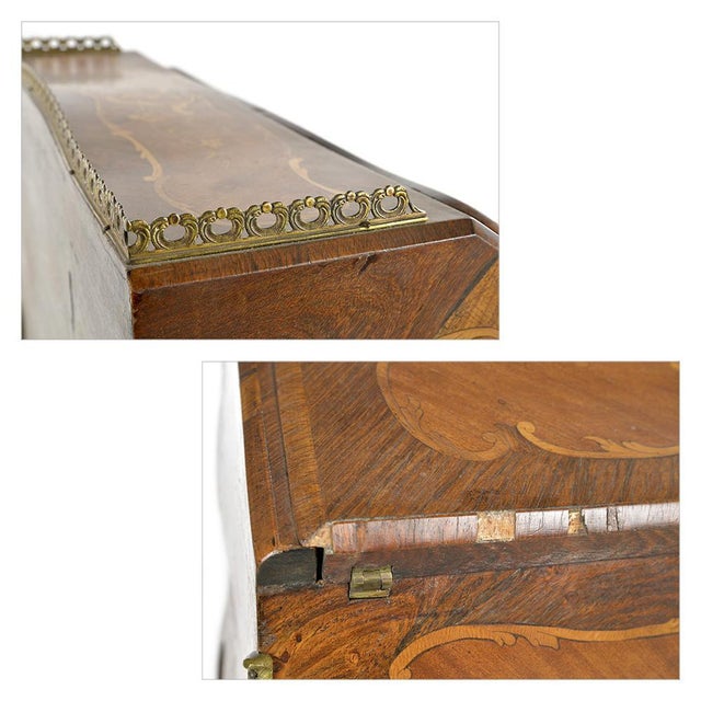 Louis XV Lady's Desk in Floral Marquetry For Sale - Image 4 of 7
