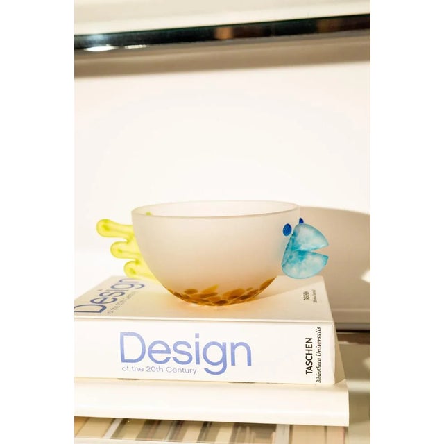 Modern 2000s ‘Chick’ Collectible Art Glass Bowl, Borowski Glass Attributed For Sale - Image 3 of 12