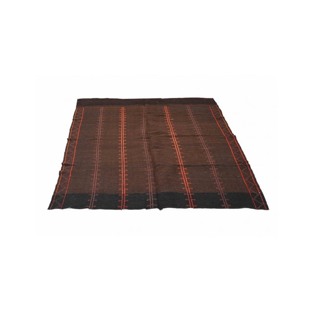Vintage handwoven natural wool kilim rug from Kars region of Turkey. Approximatelly 50-60 years old. In very good...