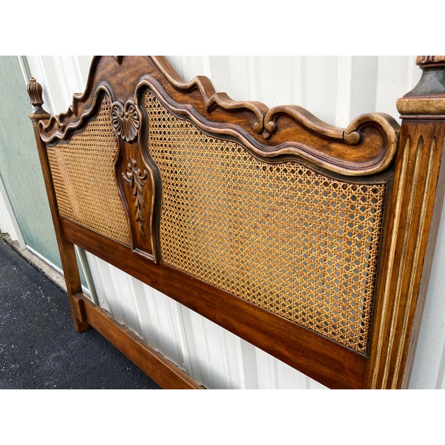 Wood 1980s Drexel Brittany Collection French Country Queen Headboard For Sale - Image 7 of 12