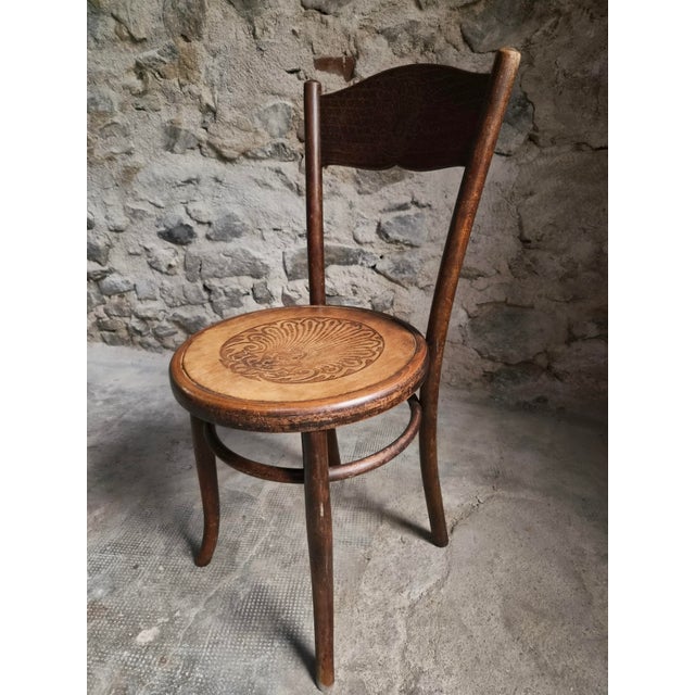 Antique Bistro Chairs in Bentwood by Fischel Austria, 1890s, Set of 2 For Sale - Image 10 of 18