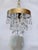 Mid 20th Century Hollywood Regency Crystal Teardrop Chandelier With Ridged Brass Crown For Sale - Image 9 of 9