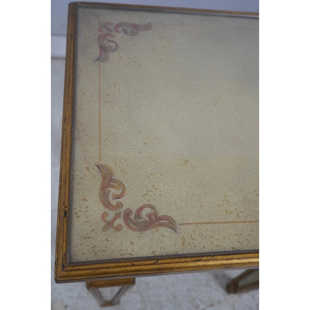 Theodore Alexander Eglomise Hollywood Regency Console Table For Sale - Image 9 of 18