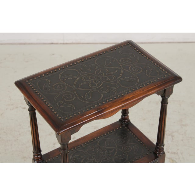 Theodore Alexander 3 Tier Metal Top Stand Table For Sale In Philadelphia - Image 6 of 17