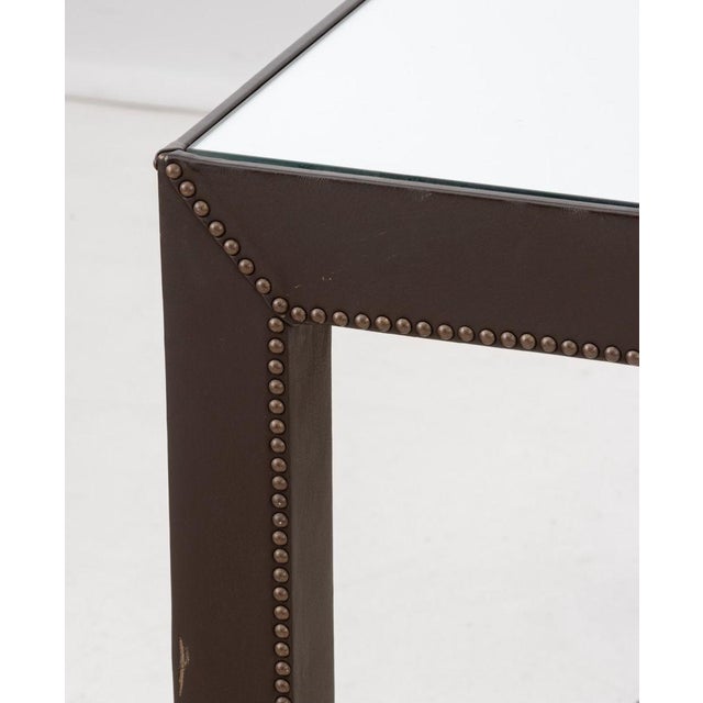 Modern Mirrored Top Square Dining Table For Sale - Image 4 of 8