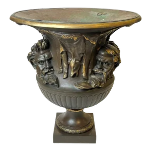 Large 19th Century French Bronze Borghese Vase Cast by Barbedienne