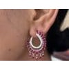 Natural diamond 0.82ctsv & ruby 5.08cts earring in 18k gold For Sale - Image 16 of 18