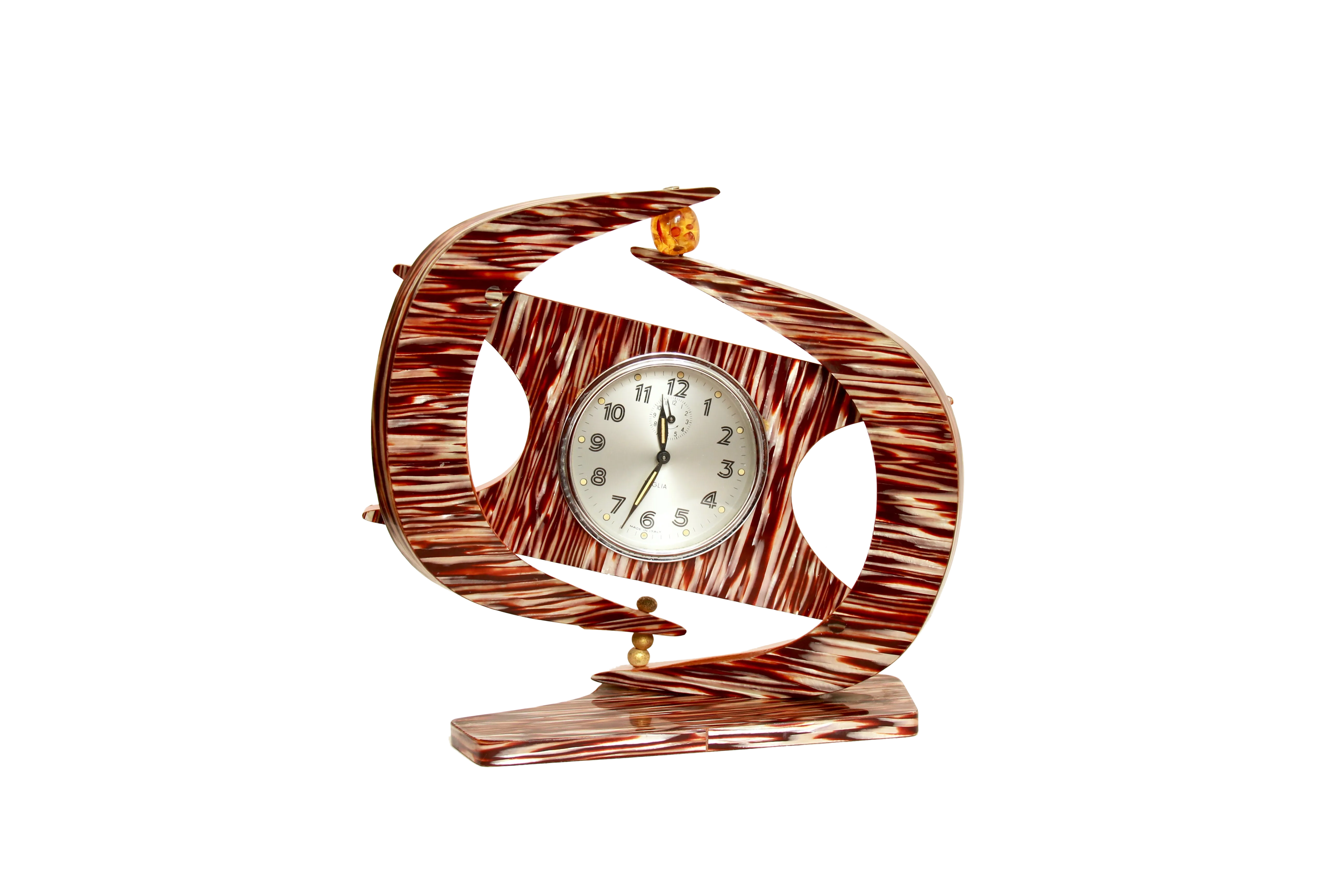 Mid-Century Desdet Table Clock from Veglia, Italy, 1960s | Chairish