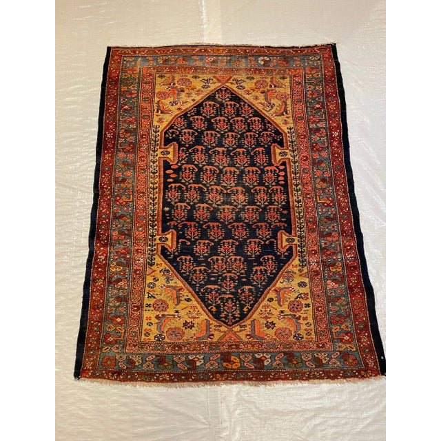 1900 Antique Zanjan Rug 5'6'' X 4'1'' For Sale - Image 4 of 8