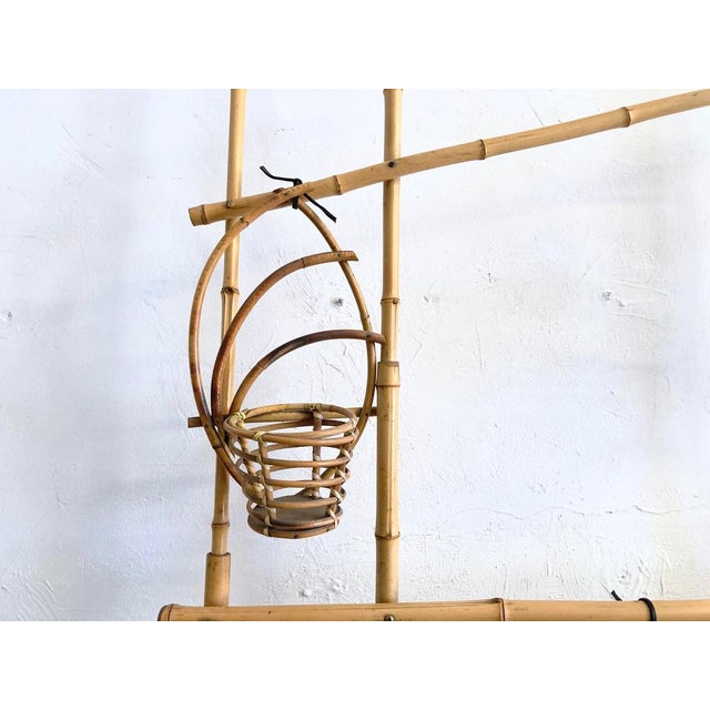 Large Flower Bench Room Divider in Bamboo, 1950s For Sale - Image 8 of 18