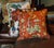Orange Print Chinoiserie Pillow Cover | 18x18 For Sale - Image 4 of 5