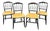 19th Century Napoleon III Chairs in Blackened Wood, Set of 4 For Sale