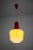 Mid-Century Red and Yellow Glass Pendant Lamp For Sale - Image 14 of 16