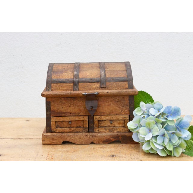 Rustic Wooden Spice Merchant Box For Sale - Image 10 of 10