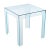 Modern Blue Acrylic Rectangular Side Table For Sale - Image 3 of 5