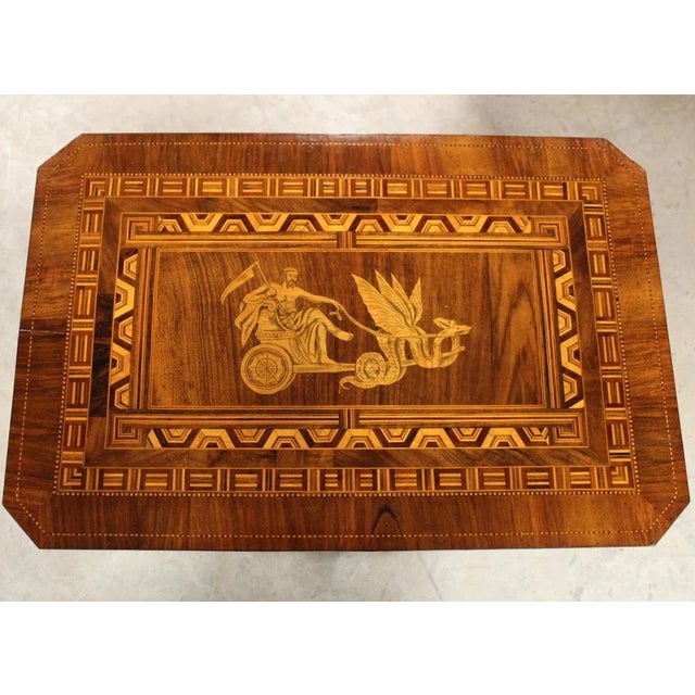 Walnut Tarsia Rolo Coffee Table, Italy, 19th Century For Sale - Image 10 of 11