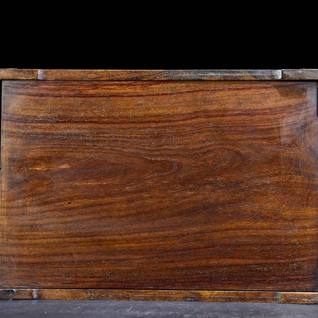 Wood Vintage Huanghuali Wood Tray With Mother-of-Pearl Bird & Flower Inlay For Sale - Image 7 of 9