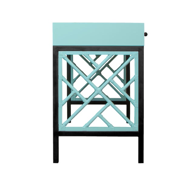 Not Yet Made - Made To Order Chippendale Writing Desk - Turquoise For Sale - Image 5 of 9