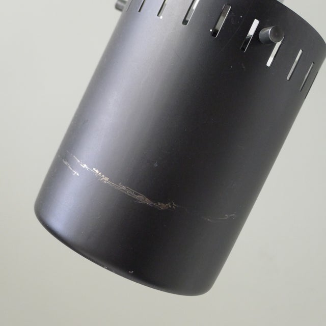 Mid-Century Modern Floor Lamp with Movable Cylindrical Shades in Chrome & Black, 1960s For Sale - Image 9 of 14