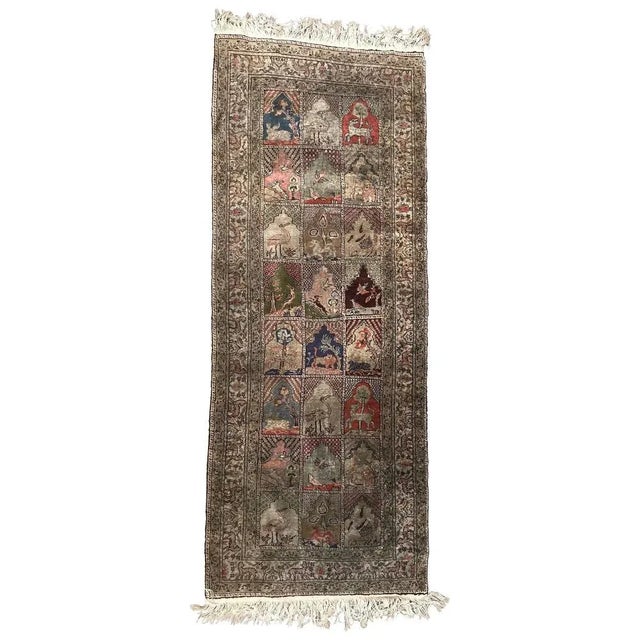 Vintage Silk Turkish Kayseri Rug, 1960s For Sale - Image 9 of 9