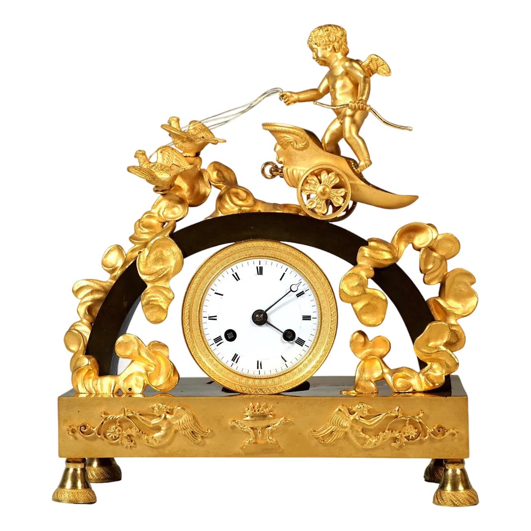 19th アンティーク マントル時計　moujin Paris france French Museum Ormolu Mantle Clock, Paris, 1820 | Chairish