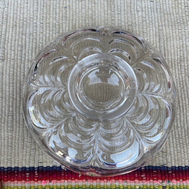 Antique American Pressed Flint Glass Compote, Scallop Pattern, Circa 1850 For Sale - Image 4 of 12